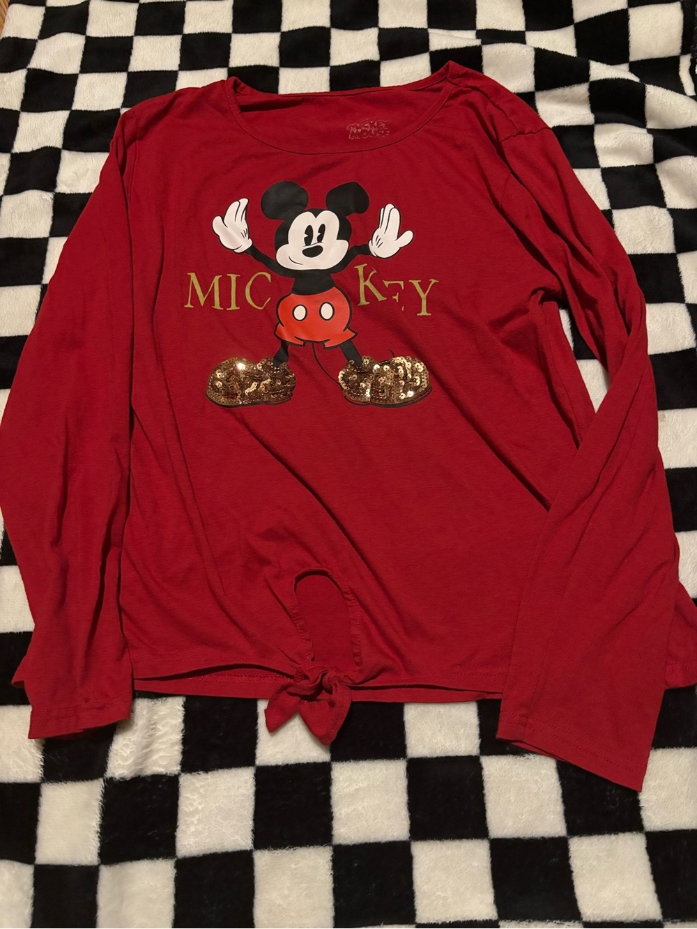 XLARGE ladies Mickey Mouse long sleeve shirt